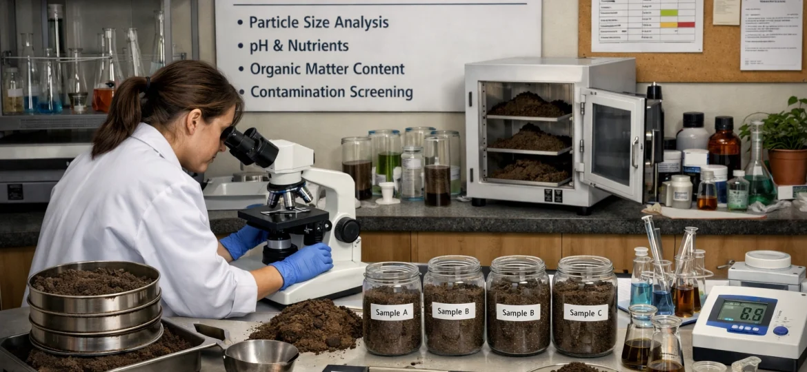 BS 3882-2015 topsoil testing lab scene img
