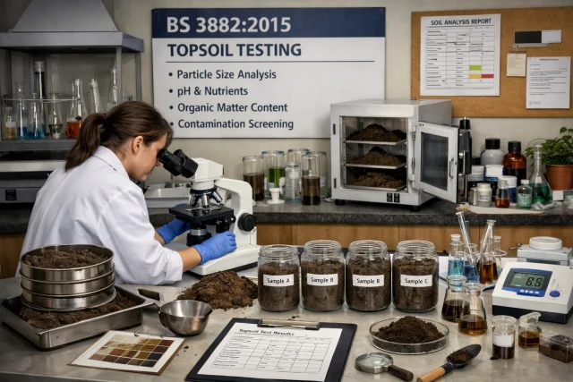 BS 3882-2015 topsoil testing lab scene img