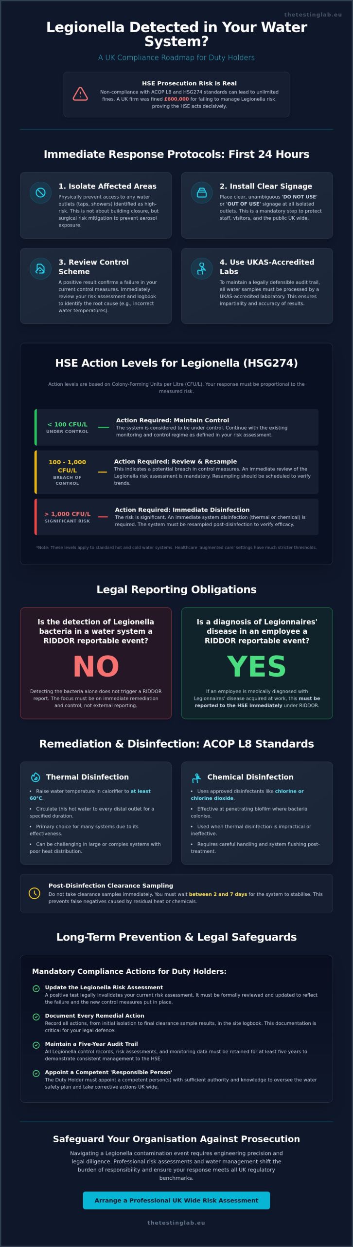 What Happens if Legionella is Detected? A Guide to UK Compliance and Action