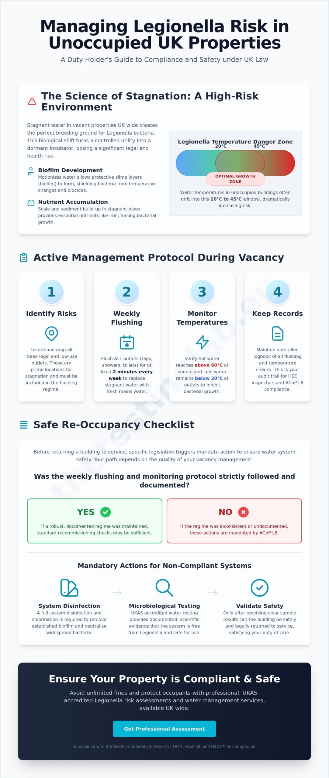 Avoiding Legionella in Unoccupied Properties: A UK Compliance Guide
