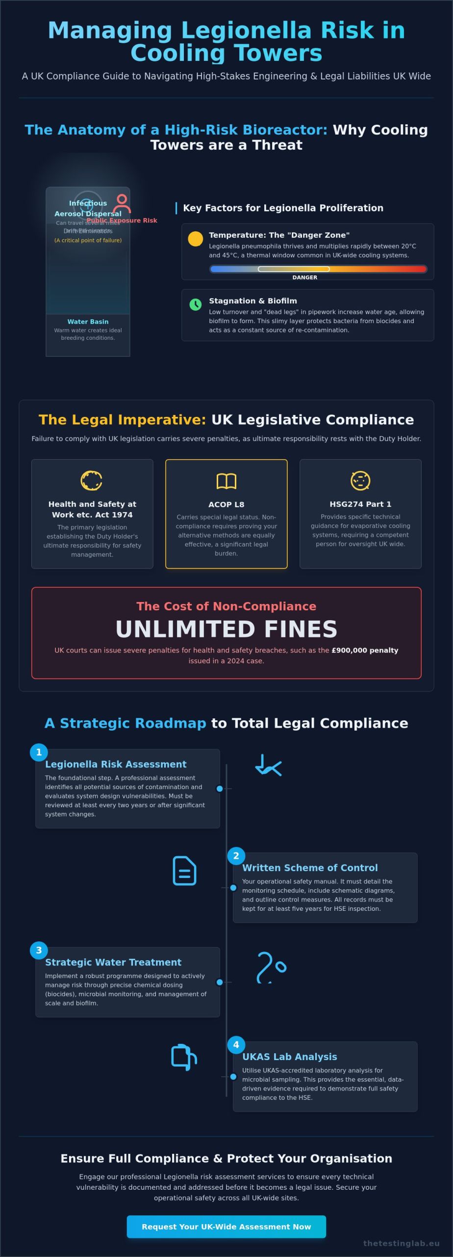 Legionella Risk in Cooling Towers: A Guide to UK Compliance and Safety