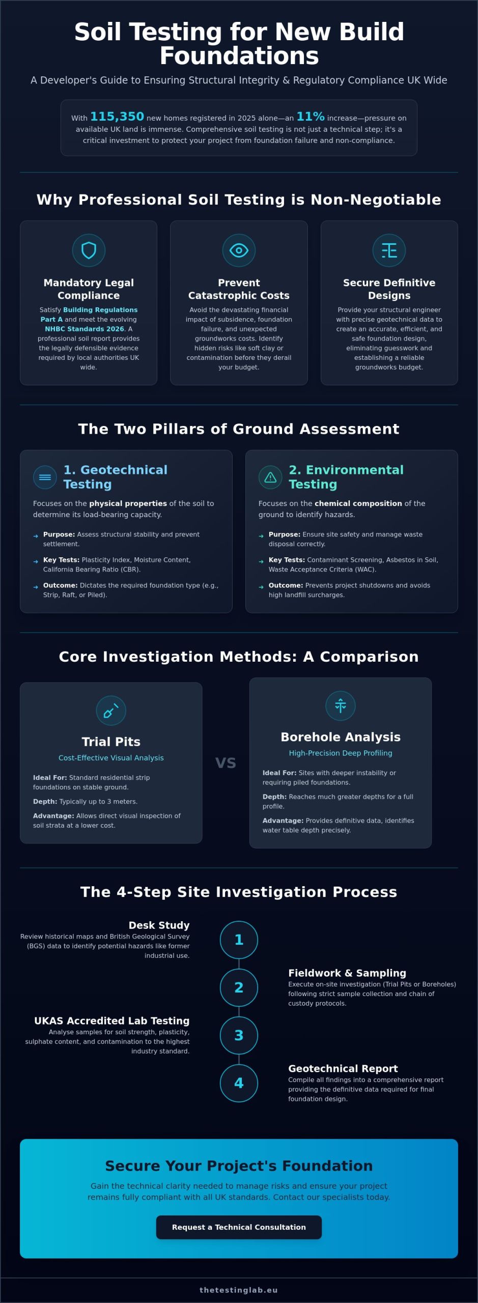 Soil Testing for New Build Foundations: The Complete UK Compliance Guide