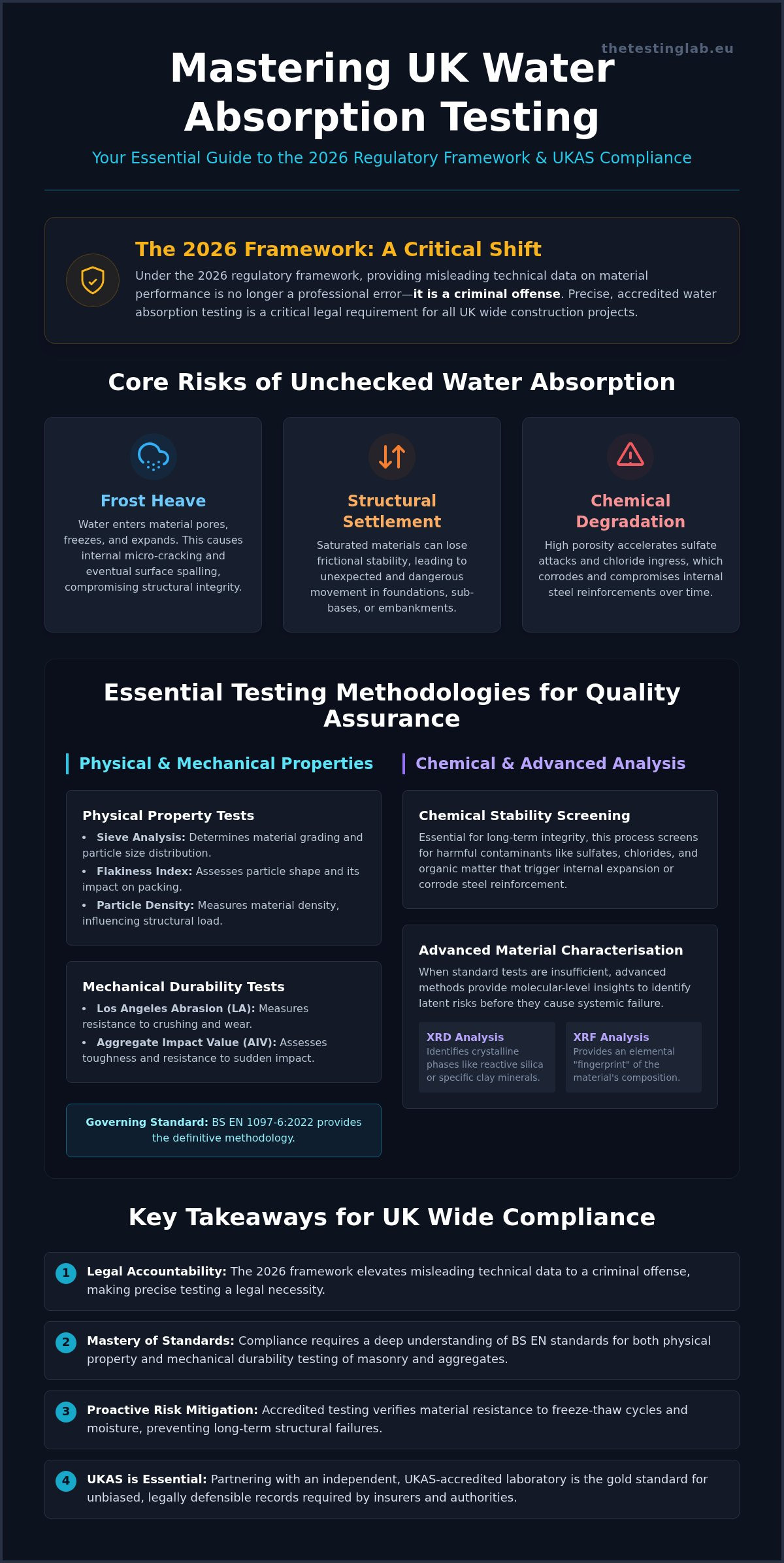 The Comprehensive Guide to Water Absorption Testing UK Wide: Compliance and Quality in 2026